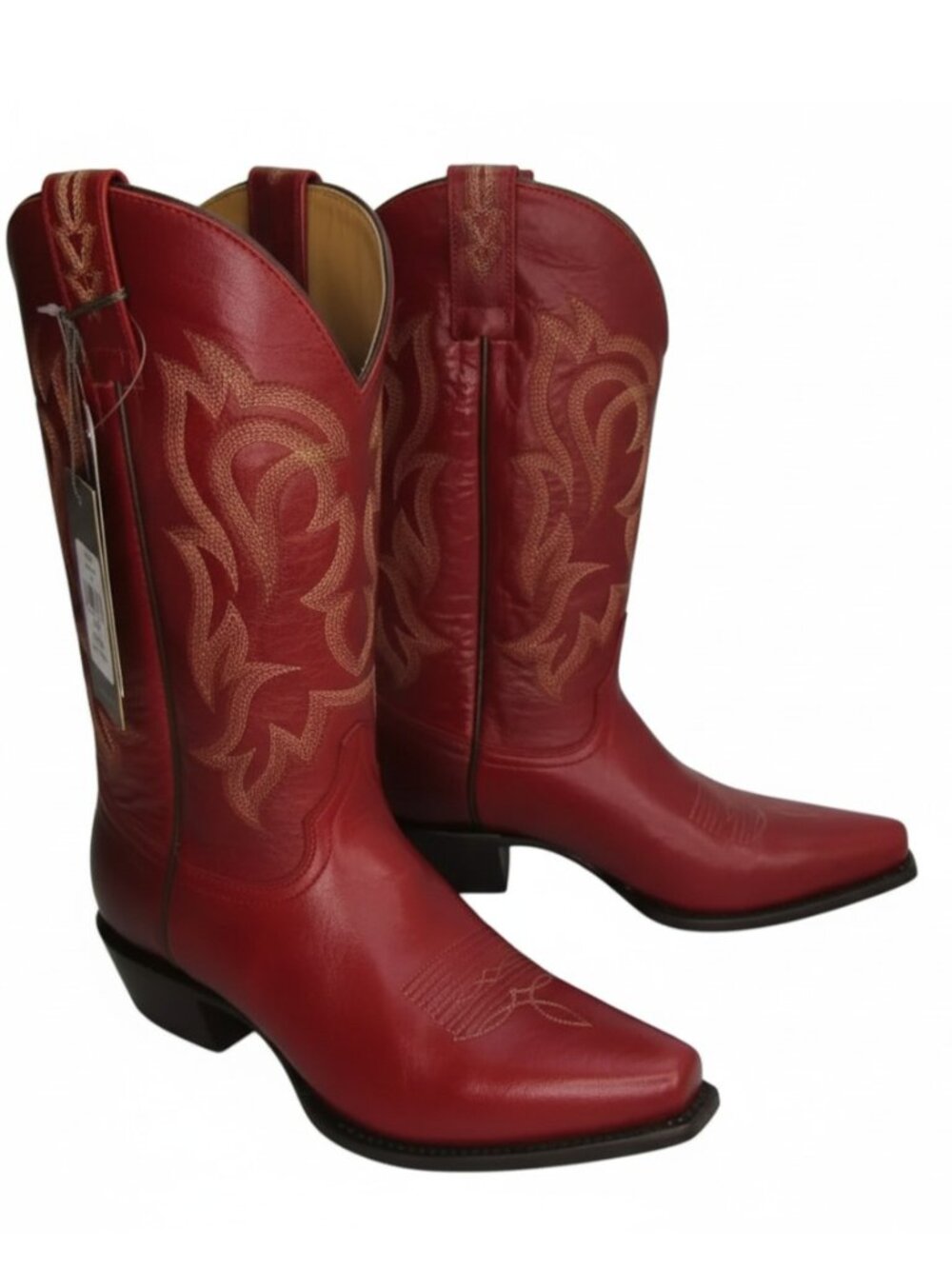 NEW SHYANNE Lucille Cowboy Boots Snip Toe Western Heel Mid Red Size 8.5M